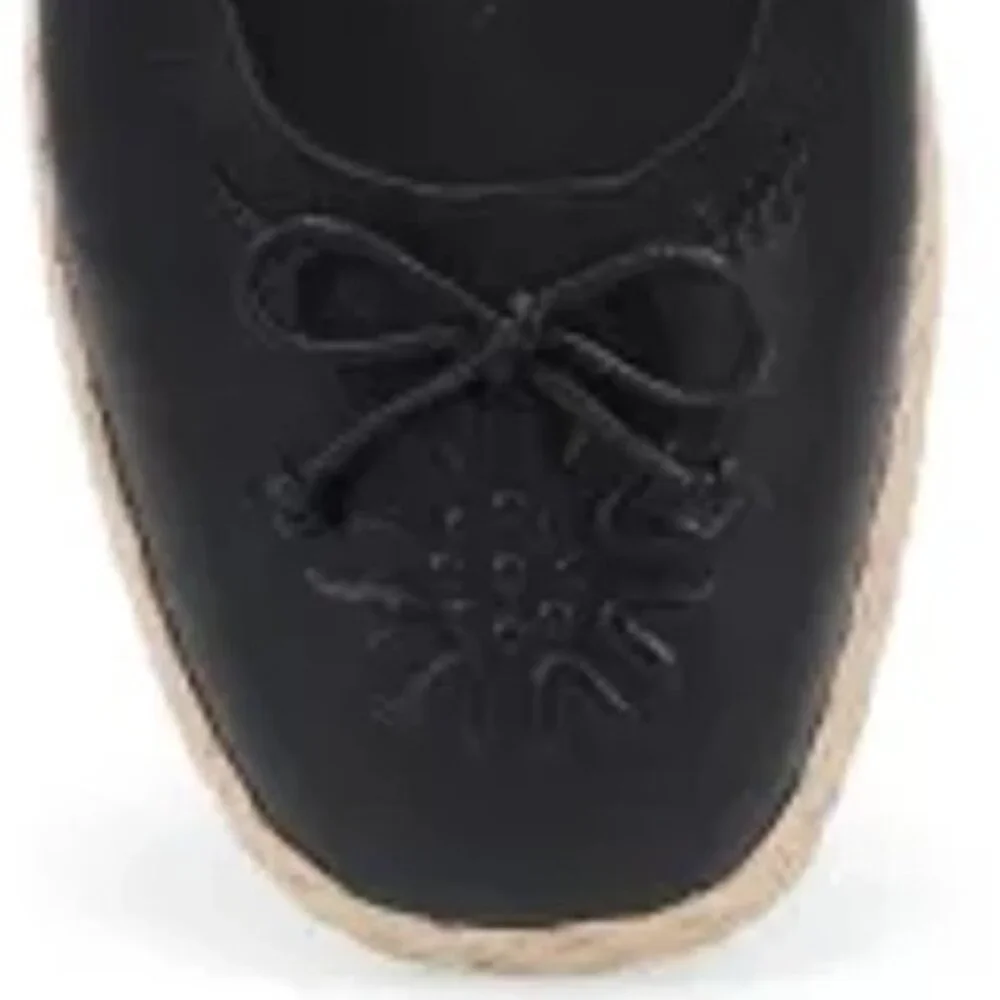 Frye And Co Willow Ballet Flat Black Espadrille Slip On Women 9.5, 11